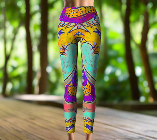 Dragon in the Moonlight - Yoga Leggings