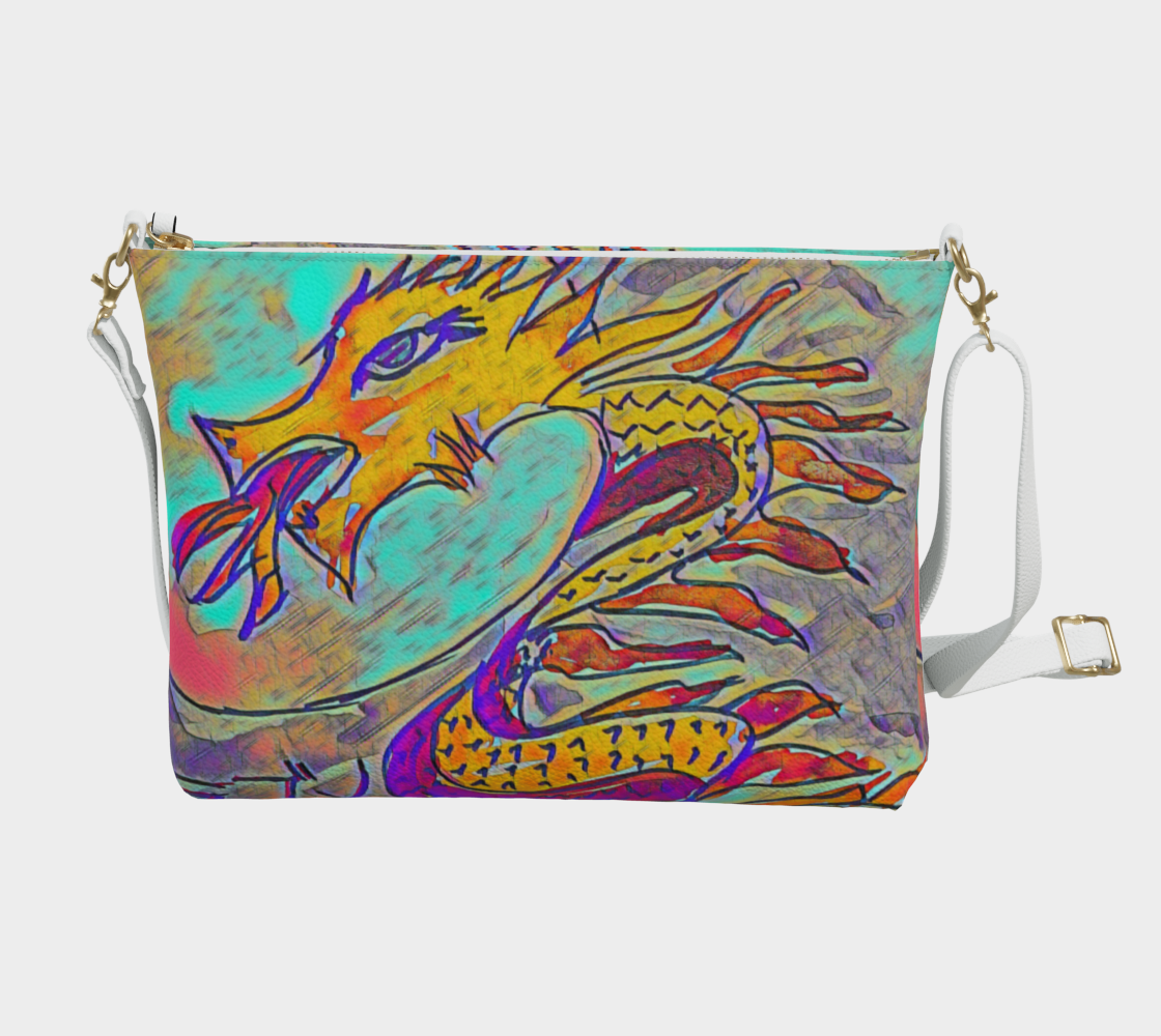 Dragon by the Moonlight Purse Crossbody Purse