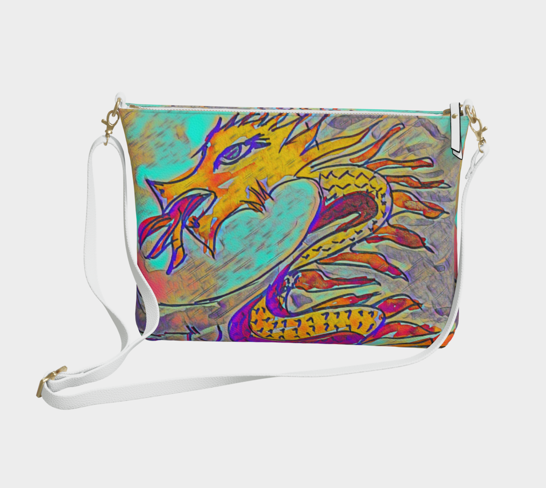 Dragon by the Moonlight Purse Crossbody Purse