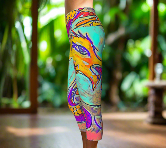 Dragon by the Moonlight - Yoga Capris